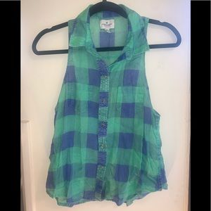American eagle flannel tank top.